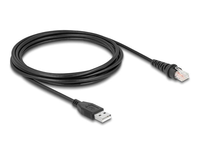 Delock 90612 Cable De Escáner De Código De Barras Rj50 A Usb 2.0 Tipo-A 3 M