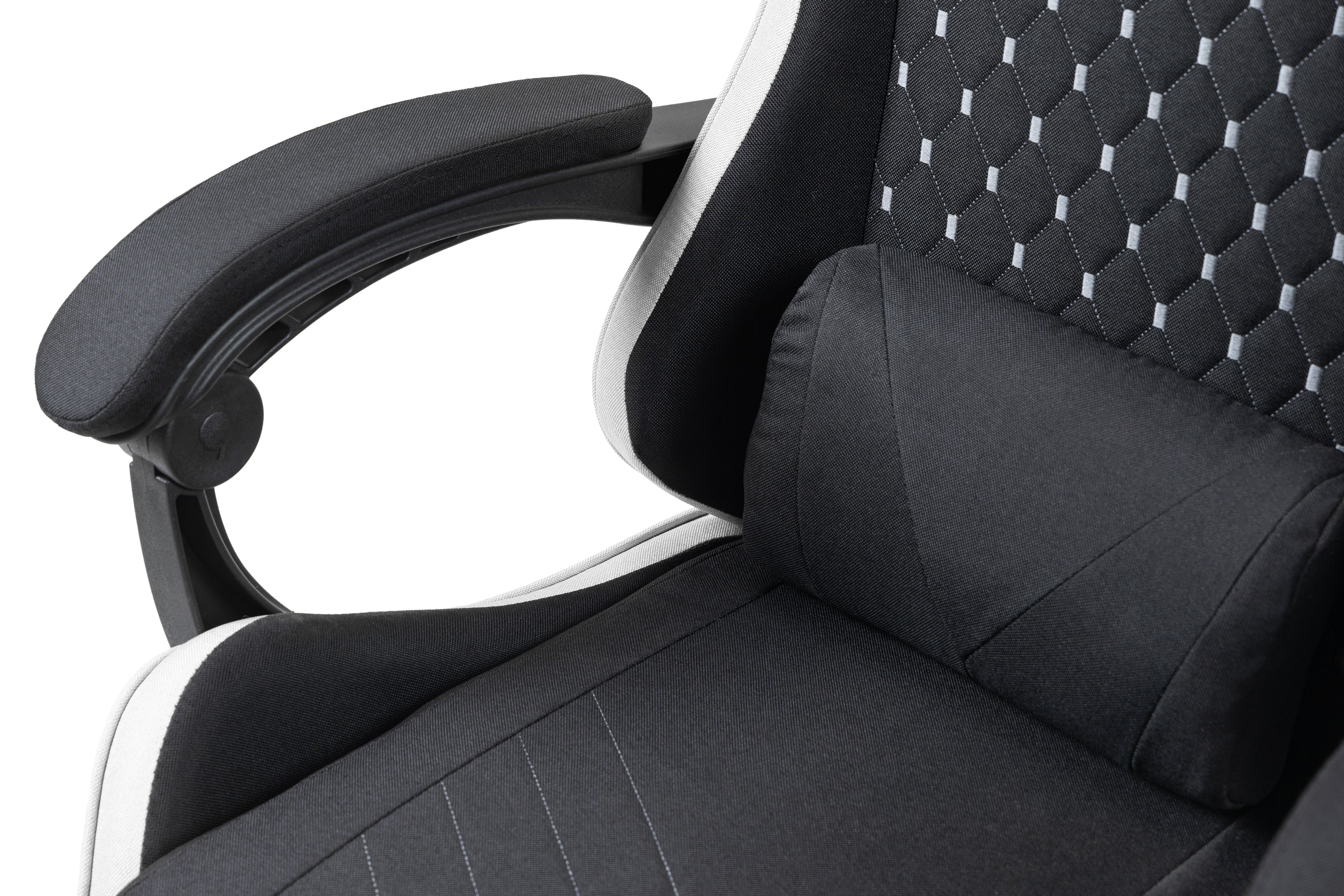 Silla Gamer Mars Gaming Mgcxfgrbl Negra Y Blanca Reclinable Reposabrazo Ajustable Reposapies Cojines