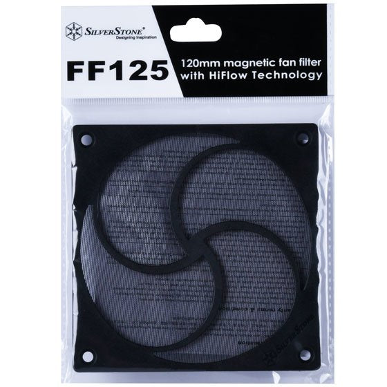 Silverstone Fan Dust Filter Sst-Ff125b, Hiflow 120mm, Magnet, Black