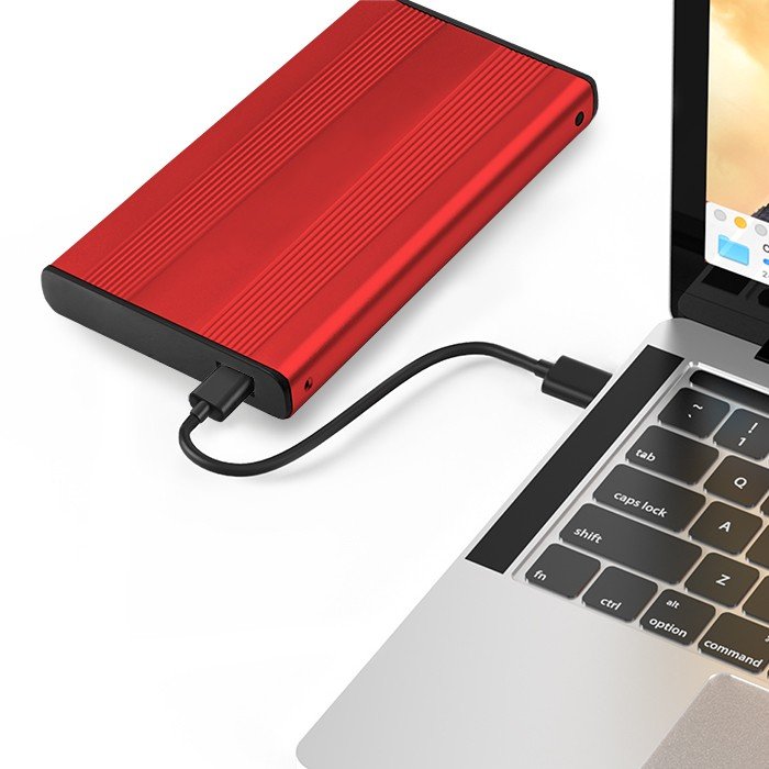 EAN 5901878518602 - Qoltec 51860 caja para disco duro externo Carcasa de disco duro/SSD Rojo 2.5" imagen 3