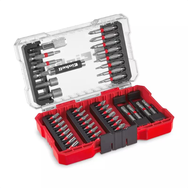 Original Einhell M-Case 42- Juego De Brocas (Brocas De 25 Mm, Brocas De 50 Mm, Soporte Magnético, Llave De Vaso, Portabrocas De Cambio Rápido, Incluye Caja De Almacenamiento)