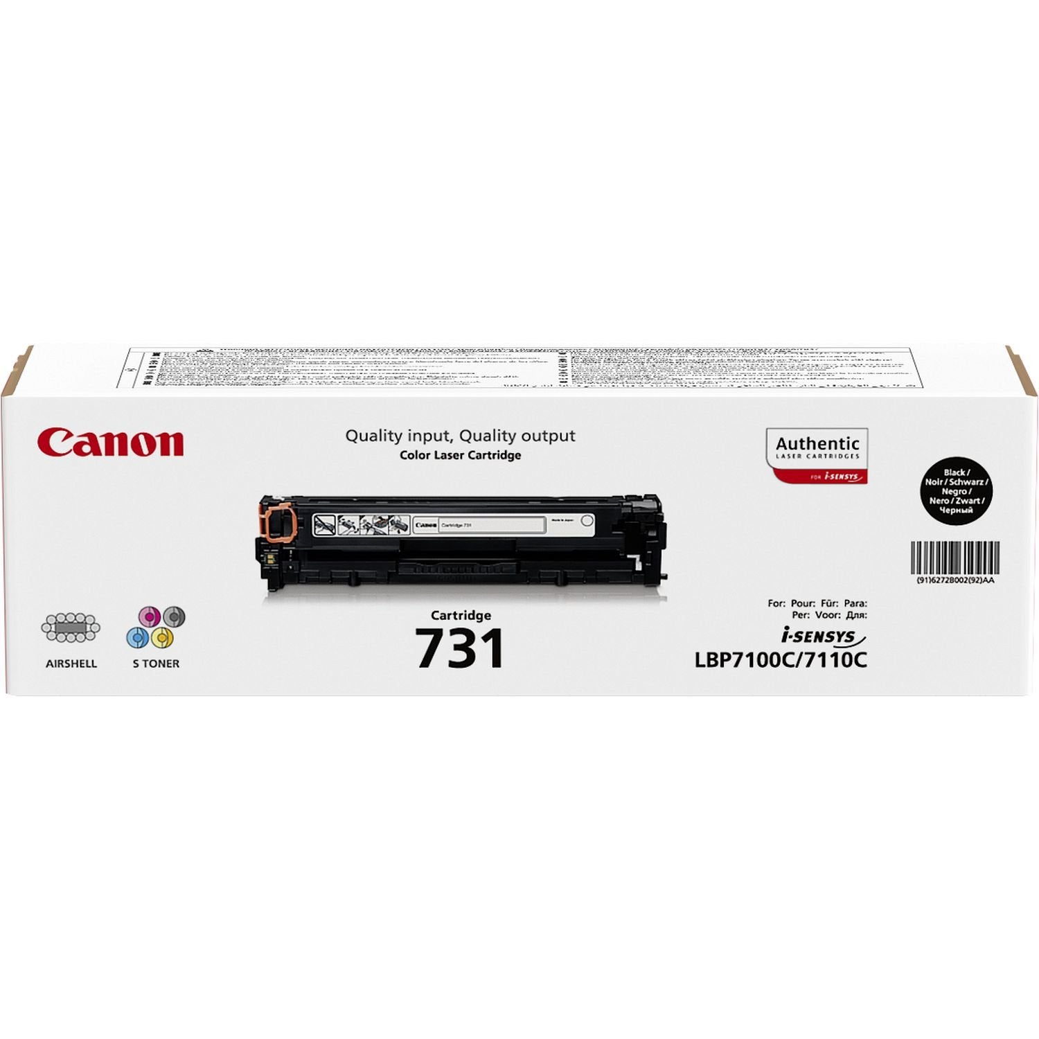 EAN 4960999904788 - Canon 731 cartucho de tóner 1 pieza(s) Original Negro imagen 3