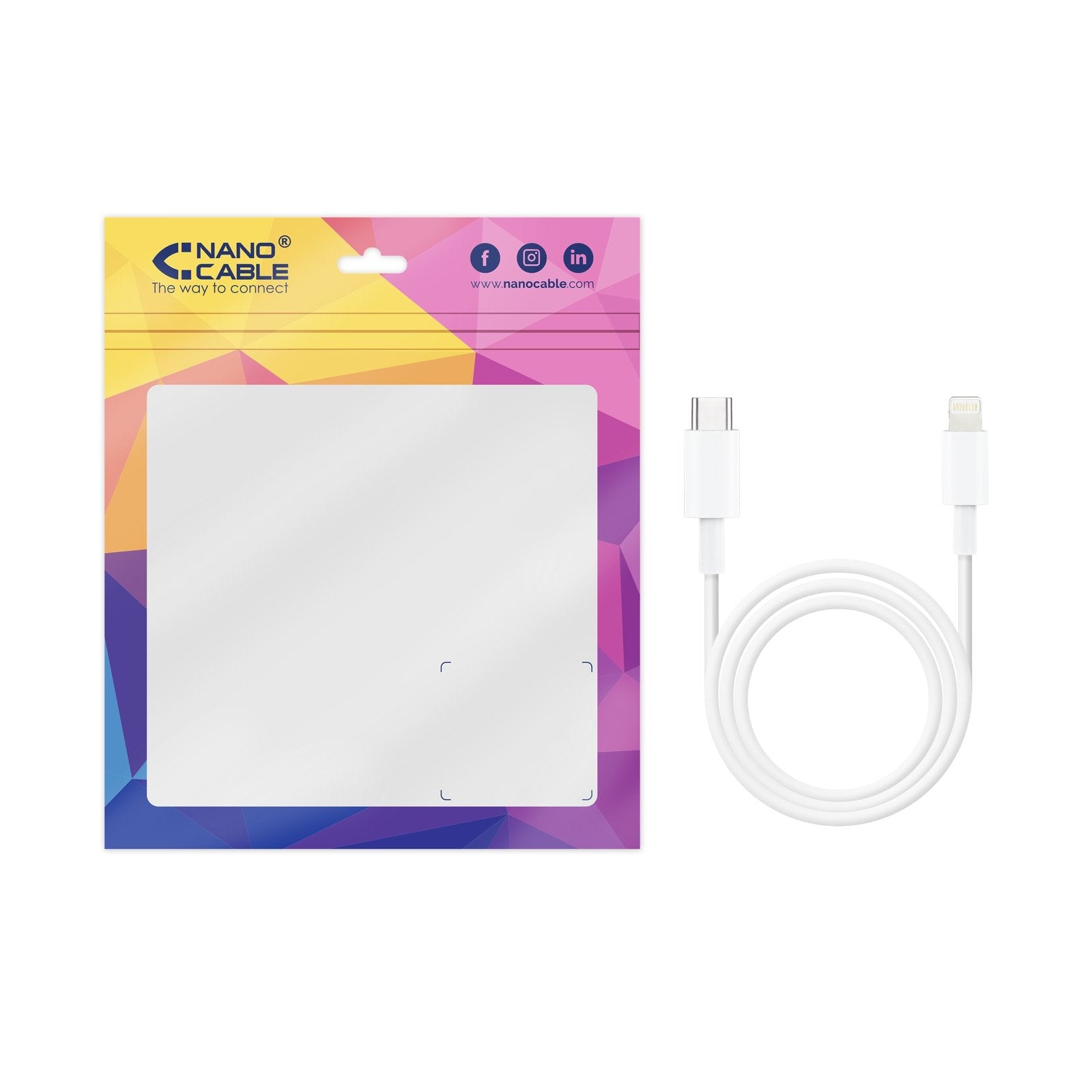 Nanocable Cable Usb-C Macho A Lightning Macho 50cm