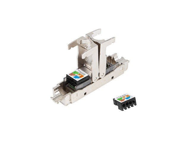 Conector Lanberg Adaptador 2x Rj45 Cat6 Ftp Plug 8p8c Tool-Less