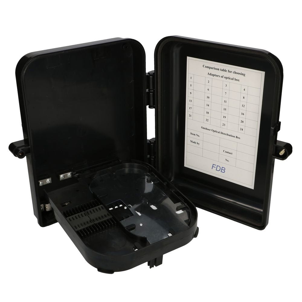 Extralink Eliza V2 16 Core Fiber Optic Terminal Box Black Mid-Span