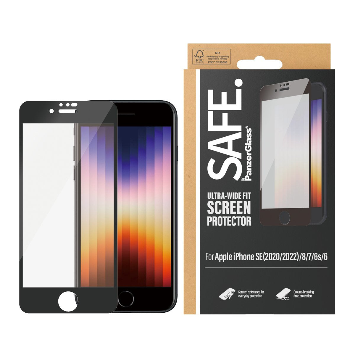 EAN 5711724950070 - PanzerGlass SAFE. by ® Screen Protector iPhone 8 | 7 | 6 | 6s | SE (2020/2022) | Edge-to-Edge Protector d imagen 2