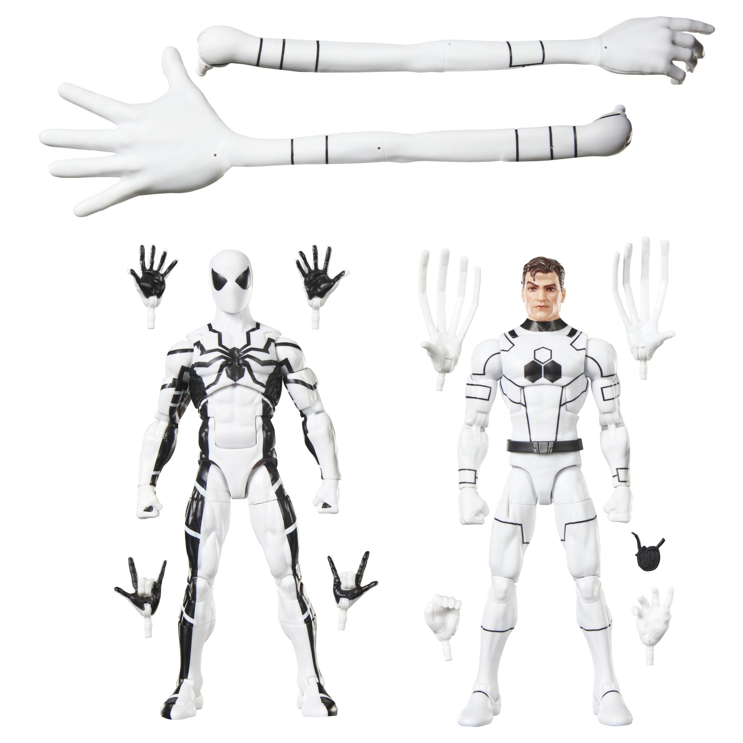 Set 2 Figuras Mister Fantastic & Spiderman Los Cuatro Fantasticos Marvel Legends Series 15cm