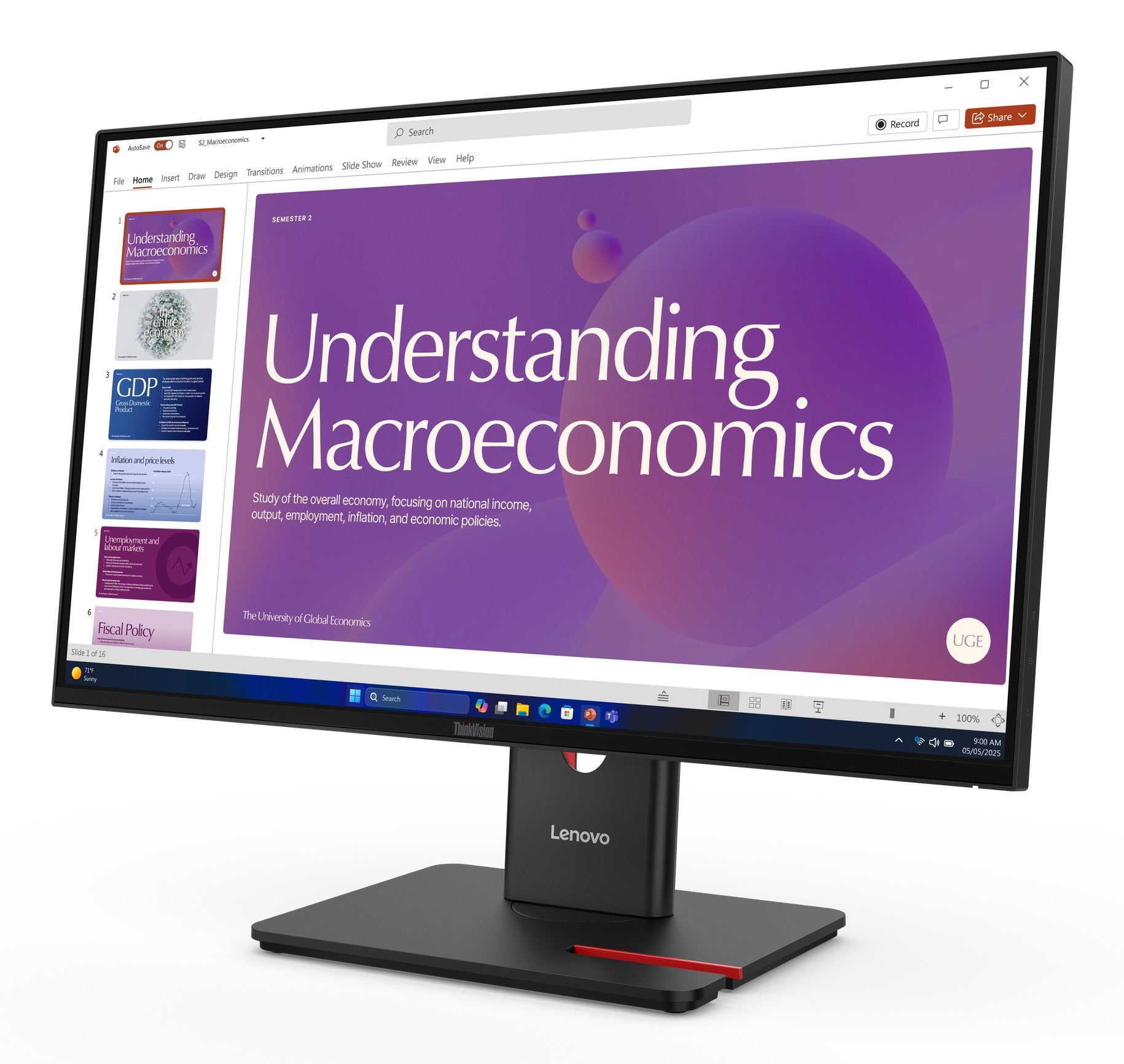 EAN 0198156725684 - Lenovo ThinkVision T24D-40 pantalla para PC 60,5 cm (23.8") 1920 x 1080 Pixeles Full HD LCD Negro imagen 2