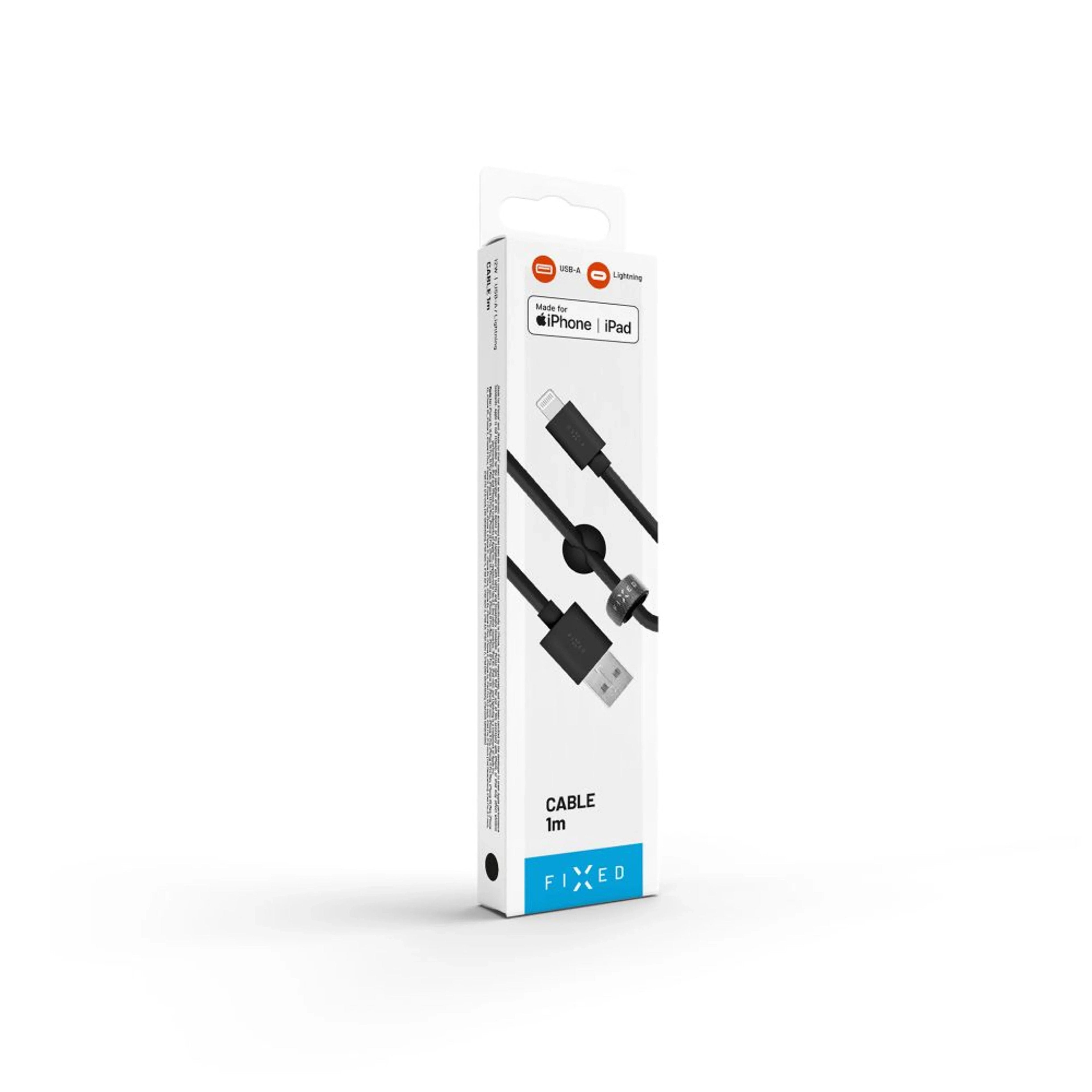 Fixed Datový A Nabíjecí Kabel, Usb-A -> Lightning (Mfi), 20 W, Délka 1 M, Cerná