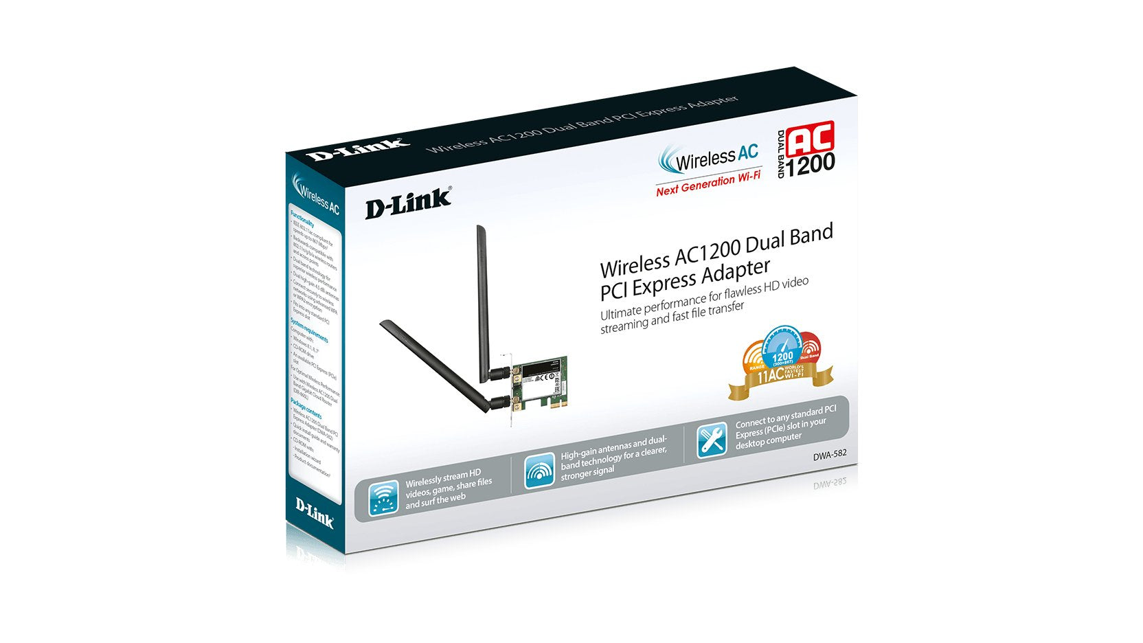 D-Link Tarjeta Pci Express Wireless Wifi Ac1200  Dual Band