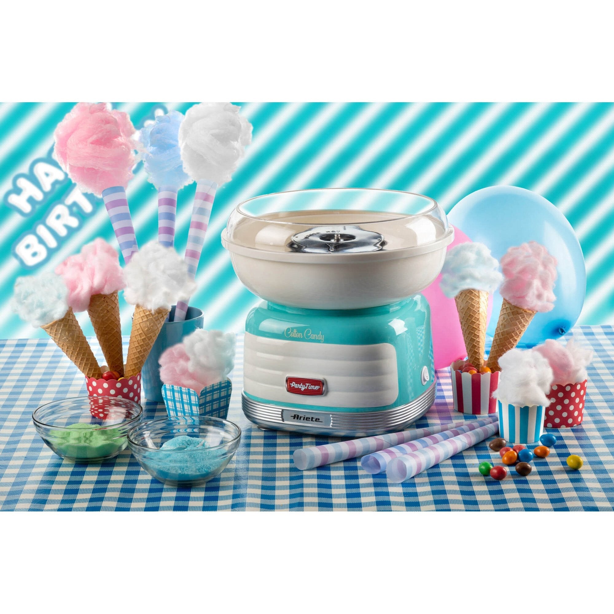 Máquina De Algodón De Azúcar Ariete Cotton Candy 500w Azul
