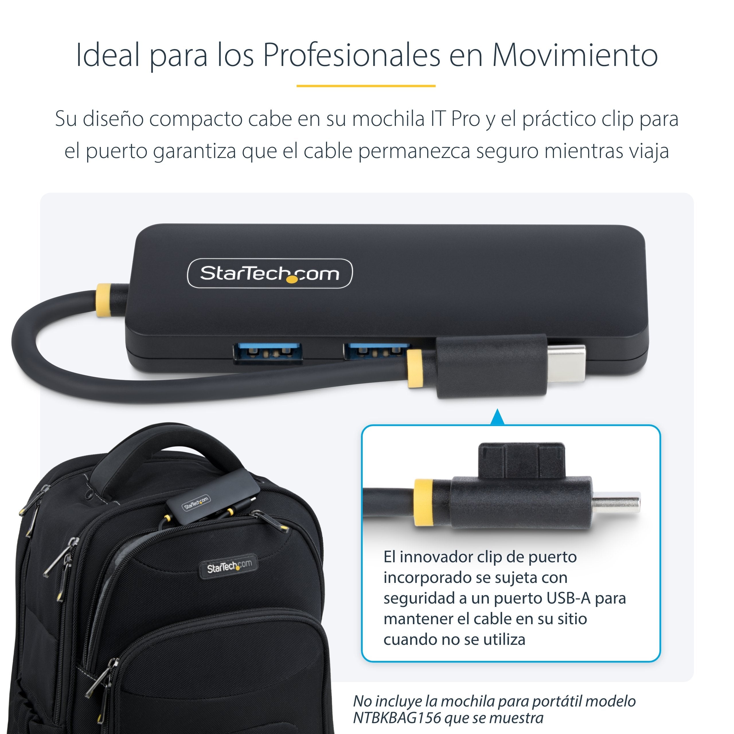 EAN 0065030912136 - StarTech.com H5C4A-USB-HUB hub de interfaz USB 3.2 Gen 1 (3.1 Gen 1) Type-C 5000 Mbit/s Negro imagen 15