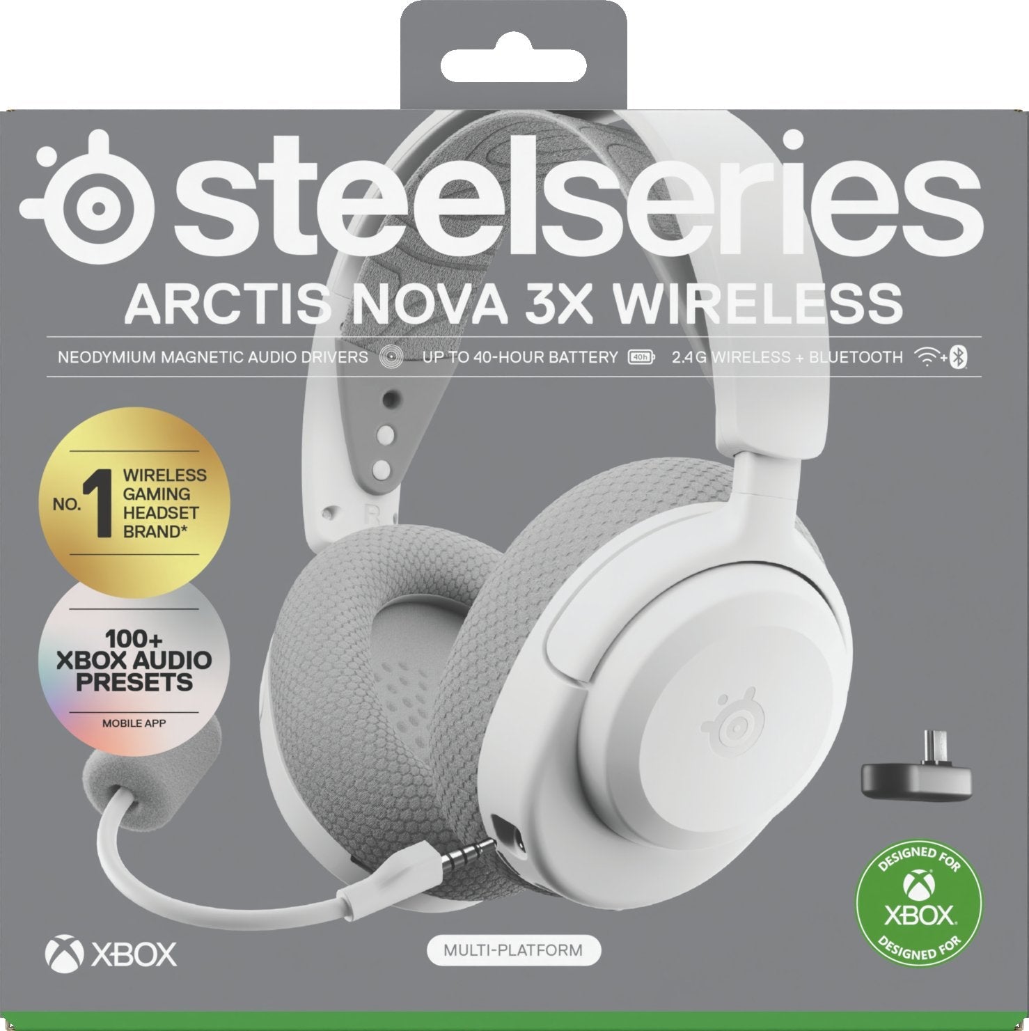 Steelseries Arctis Nova 3x Auriculares Inalámbrico Diadema Música/Uso Diario Bluetooth Blanco
