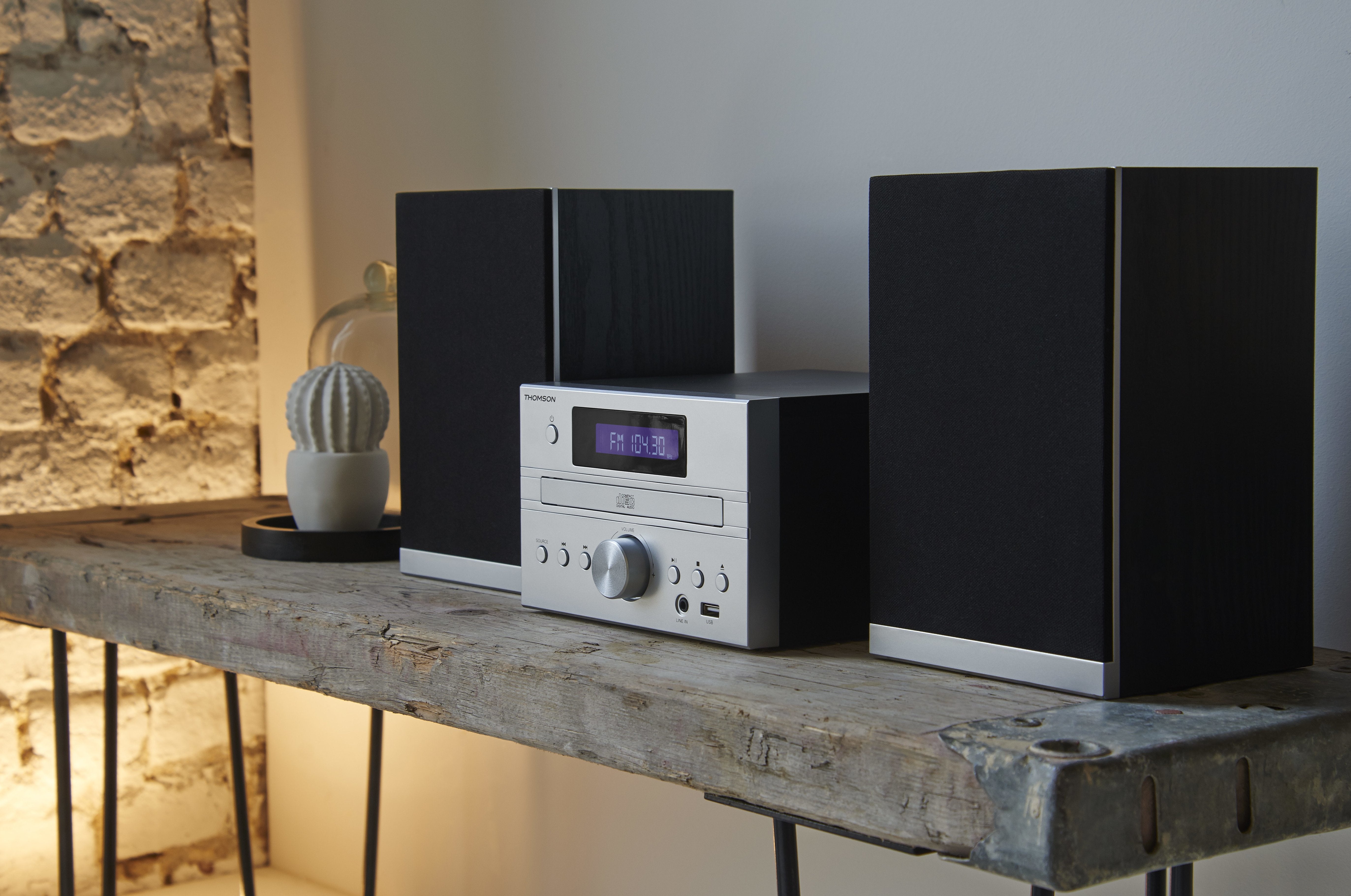 Thomson Micro Sound System Bt Cd/Mp3/Usb Gray Mic122bt