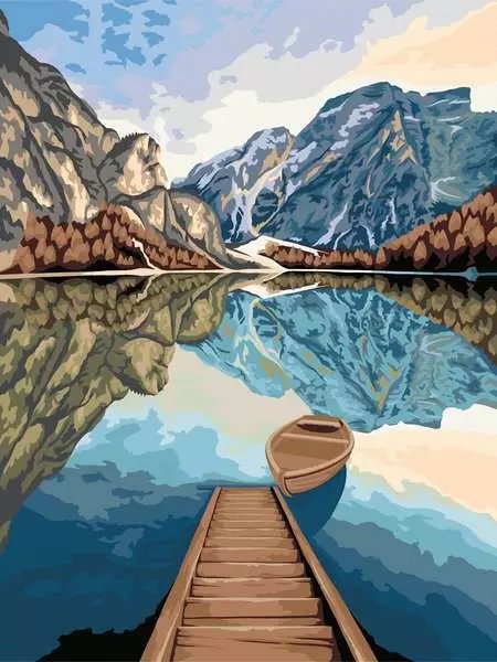 Edición De Lienzo De Ravensburger Creart - Vistas Al Lago, Pintura 23909