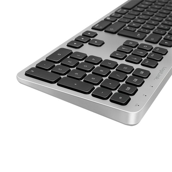Teclado Aleman Logilink Id0206  Bluetooth Gris