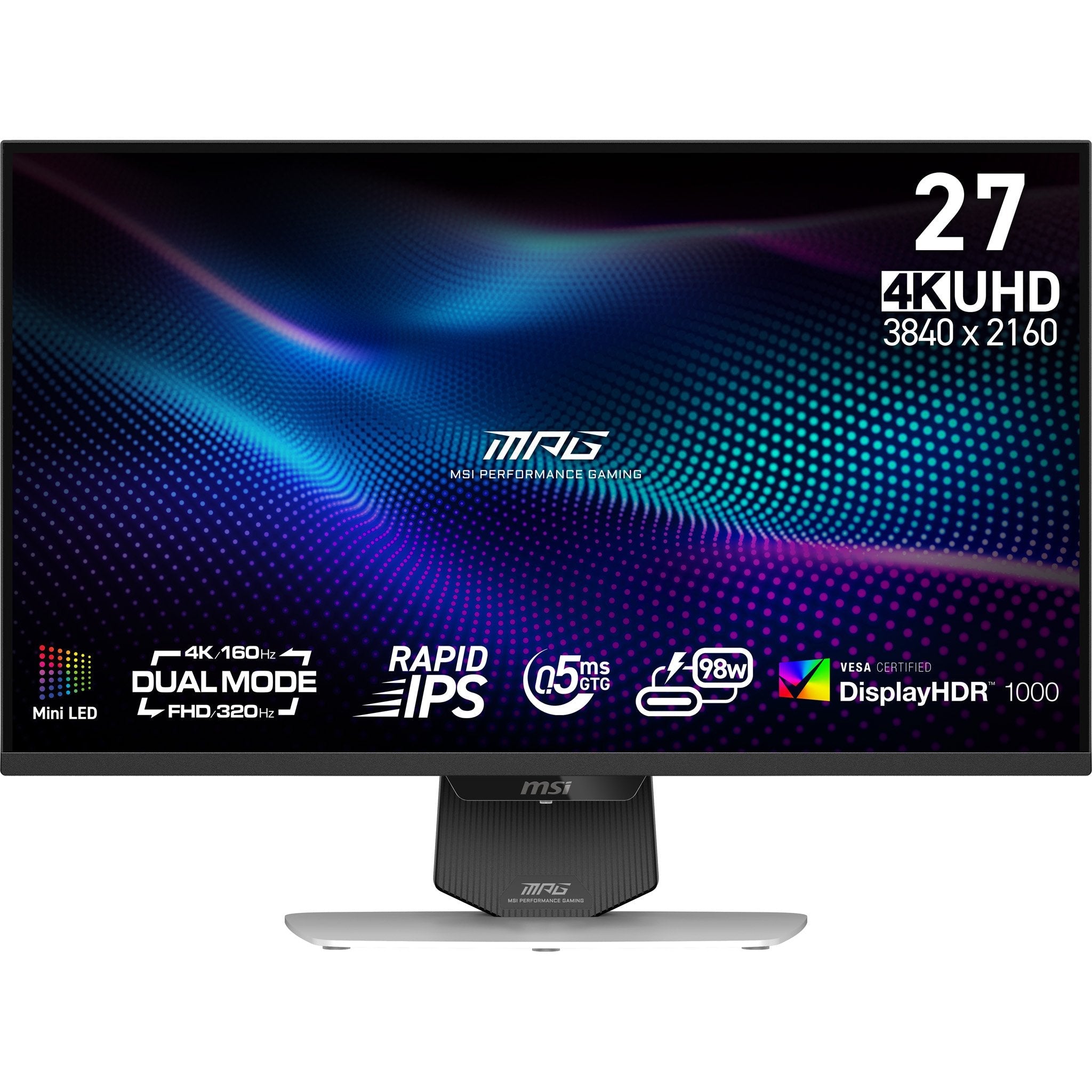 Monitor Msi Mpg 274urdfw E16m  27" 3840 X 2160 Pixeles 4k Ultra Hd Led Negro, Blanco