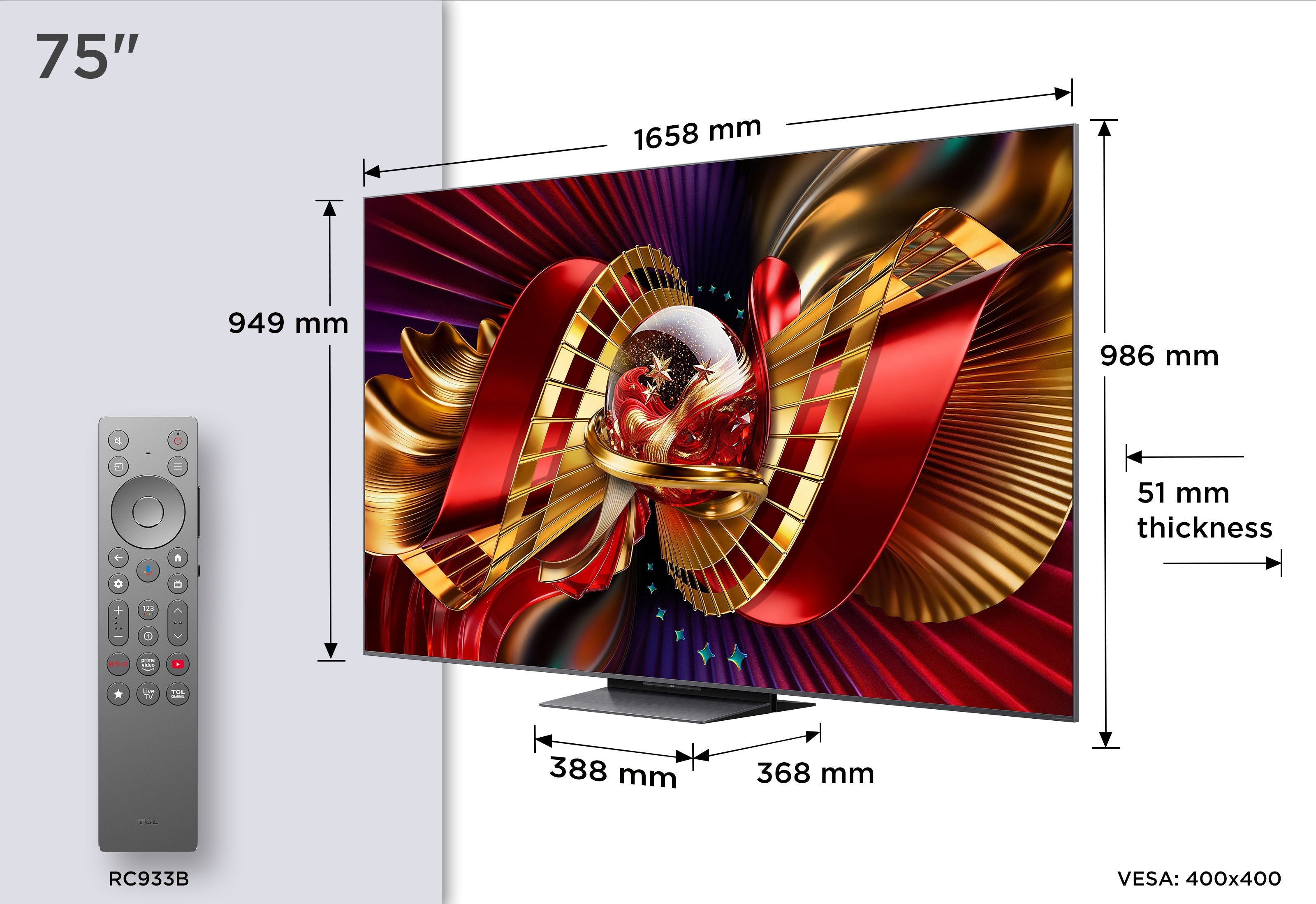EAN 5901292529895 - TCL C8L 75C8L Televisor 190,5 cm (75") 4K Ultra HD Smart TV Wifi Negro 5500 cd / m² imagen 5
