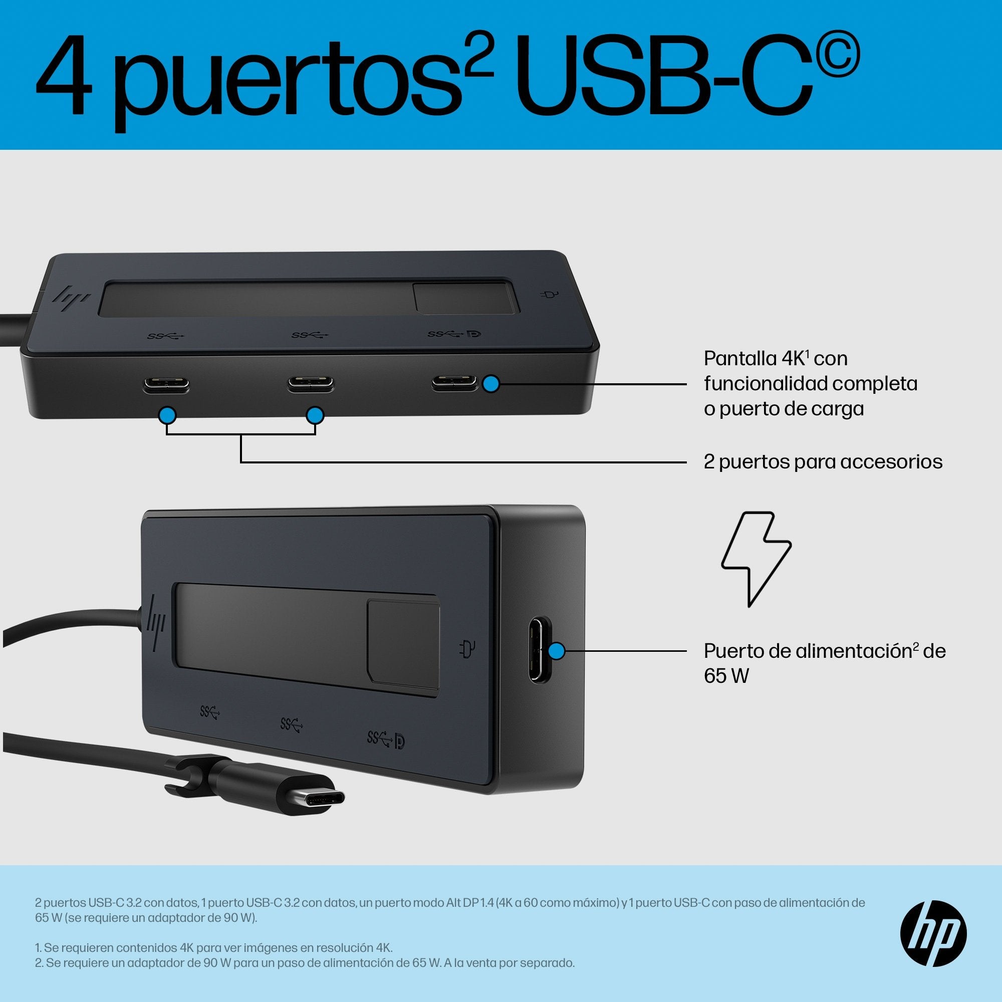 Hp Concentrador Multipuerto Usb-C 4k De
