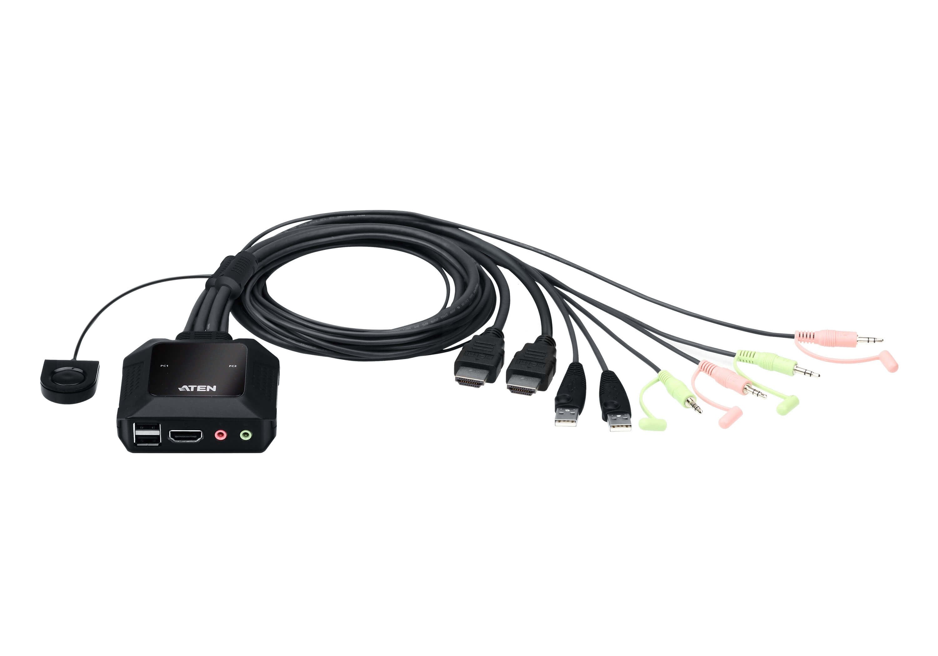 EAN 4710469340468 - ATEN CS22H-AT interruptor KVM Negro imagen 1