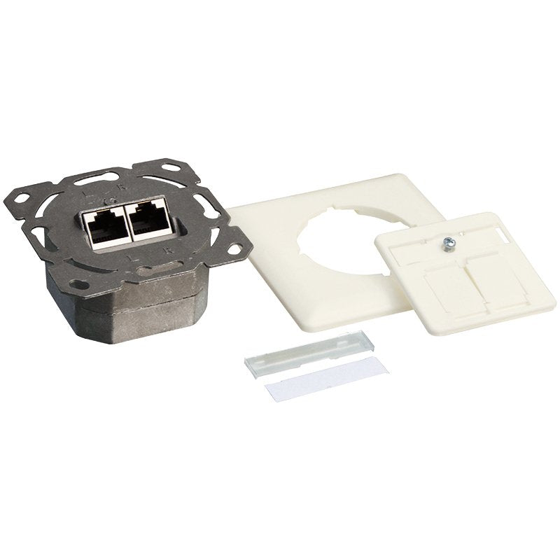 EAN 4052792027297 - LogiLink NP0023 toma de corriente RJ-45 Metálico, Blanco imagen 1
