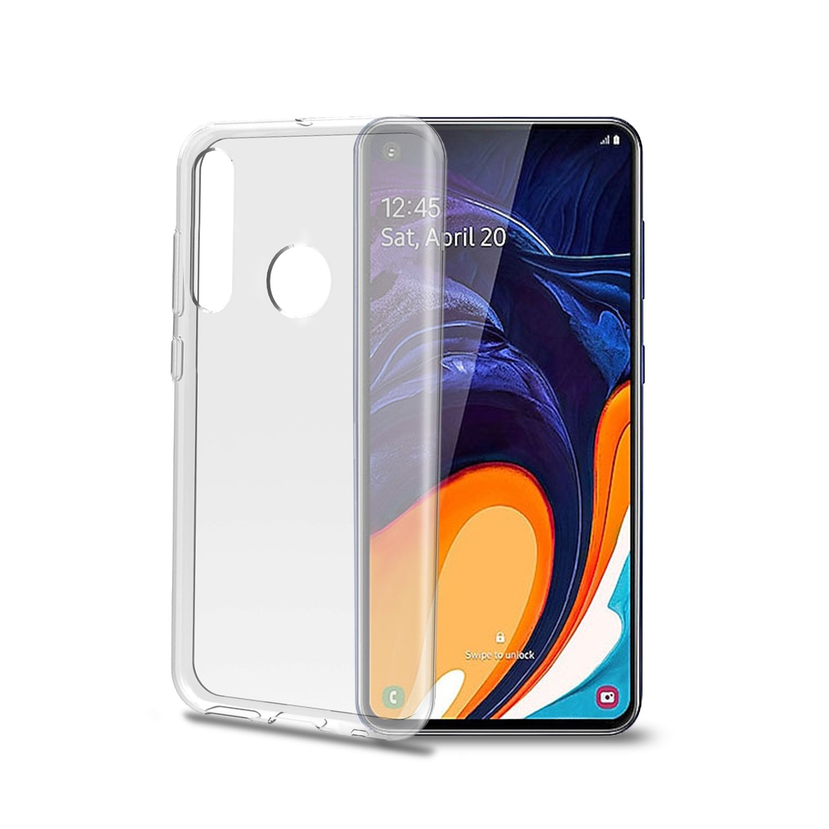 Carcasa Trasera De Celda Gelskin Para Samsung Galaxy A60, Transparente