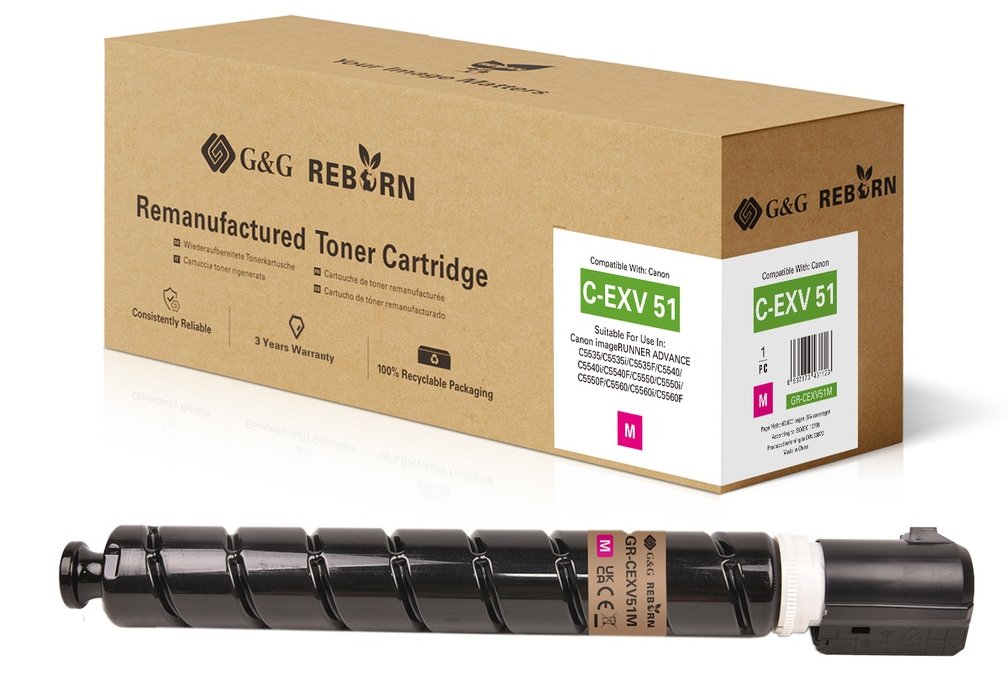 G&G Reborn-Toner Compatible Con Canon C-Exv 51 0483c002 M