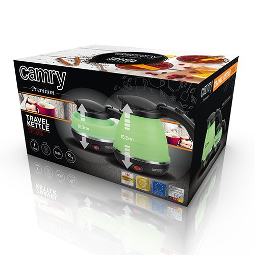 Hervidor Eléctrico Adler Cr 1265 0,5 L Negro, Verde 750 W