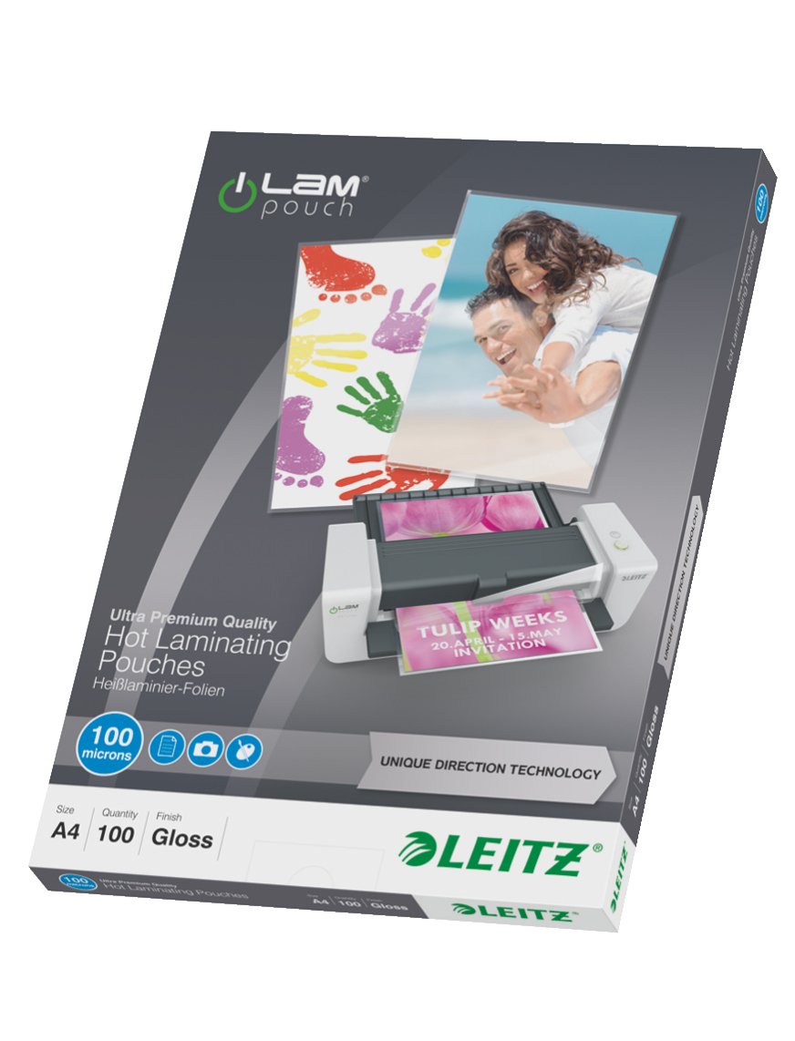 Película De Laminación Leitz Ilam A4 100mic Espesor De Película 100, 100 Piezas