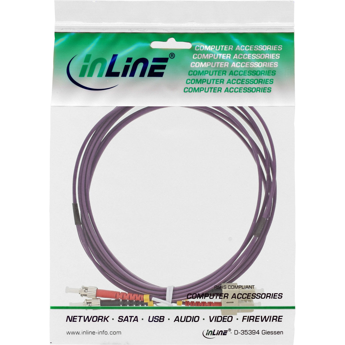 Cable Duplex De Fibra Óptica Inline Sc/St 50/125?M Om4 2m