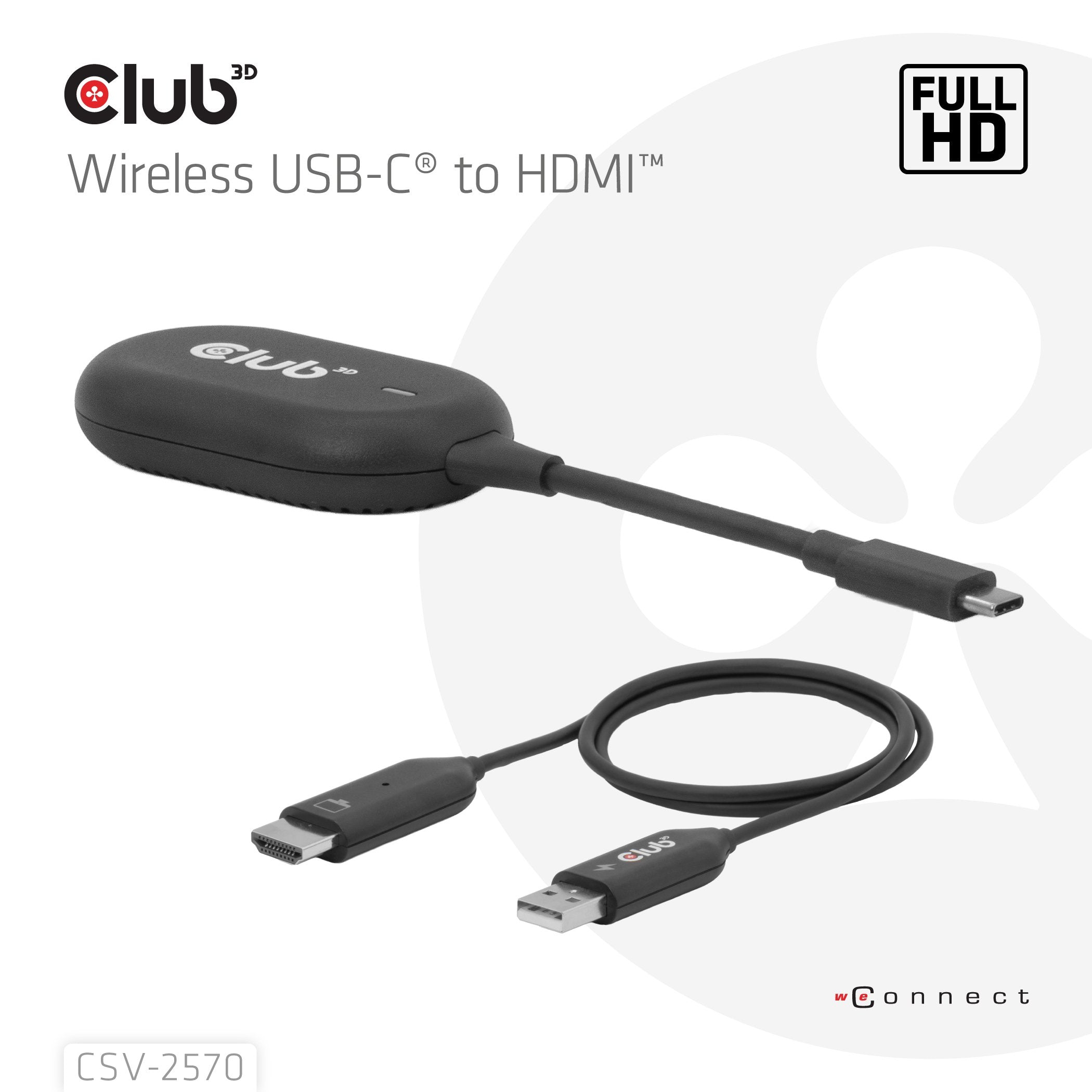 Club3d Wireless Usb-C > Hdmi Mreaming Kit Full-Hd 25m