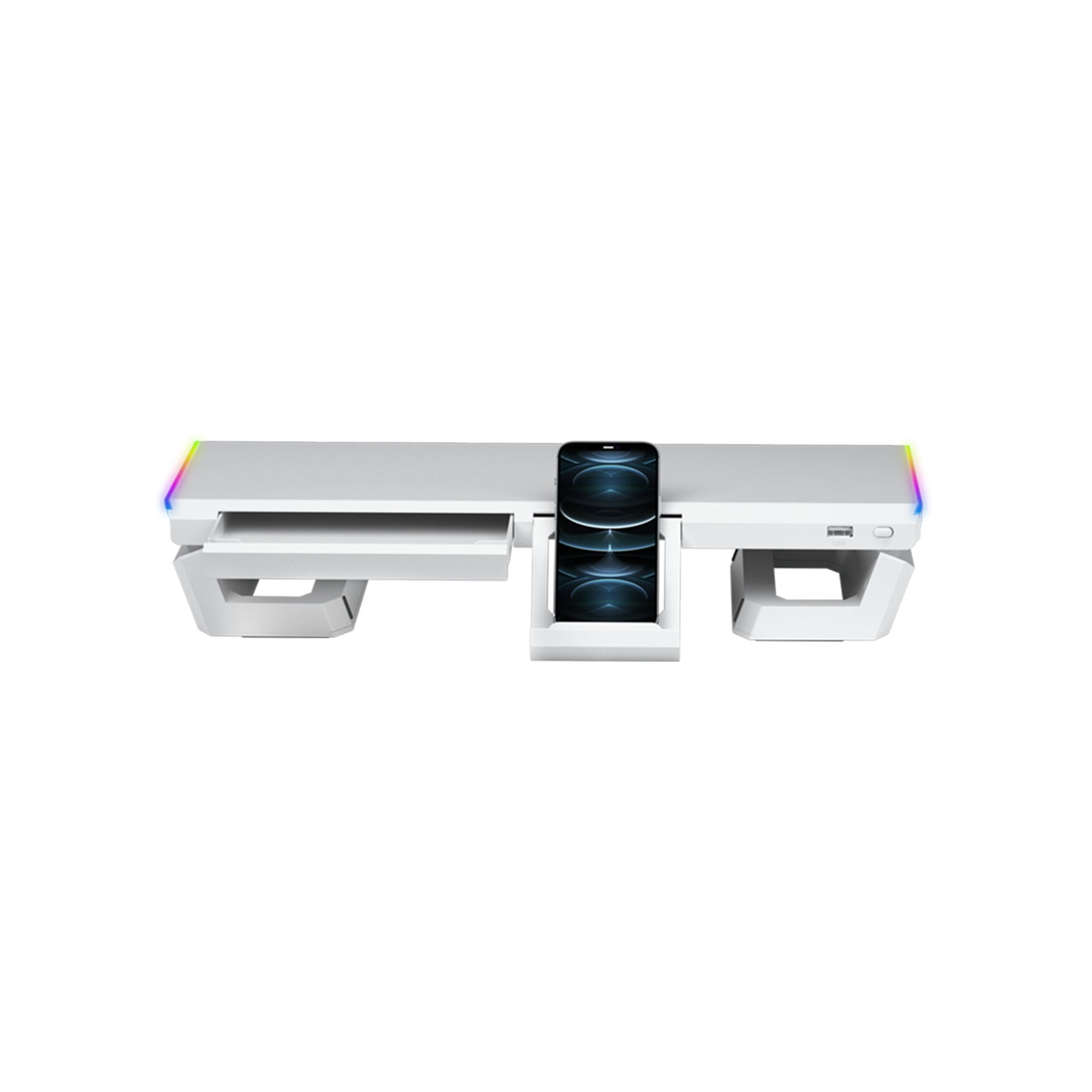 Soporte Gaming Para Monitor Mars Gaming Mgs-One Hasta 30 Kg Blanco