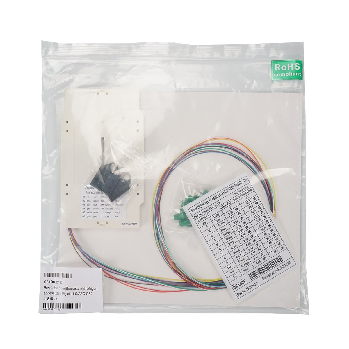 Bestckte Spleikassette Con De Color Abgesetzten Pigtails Lc Apc Os2