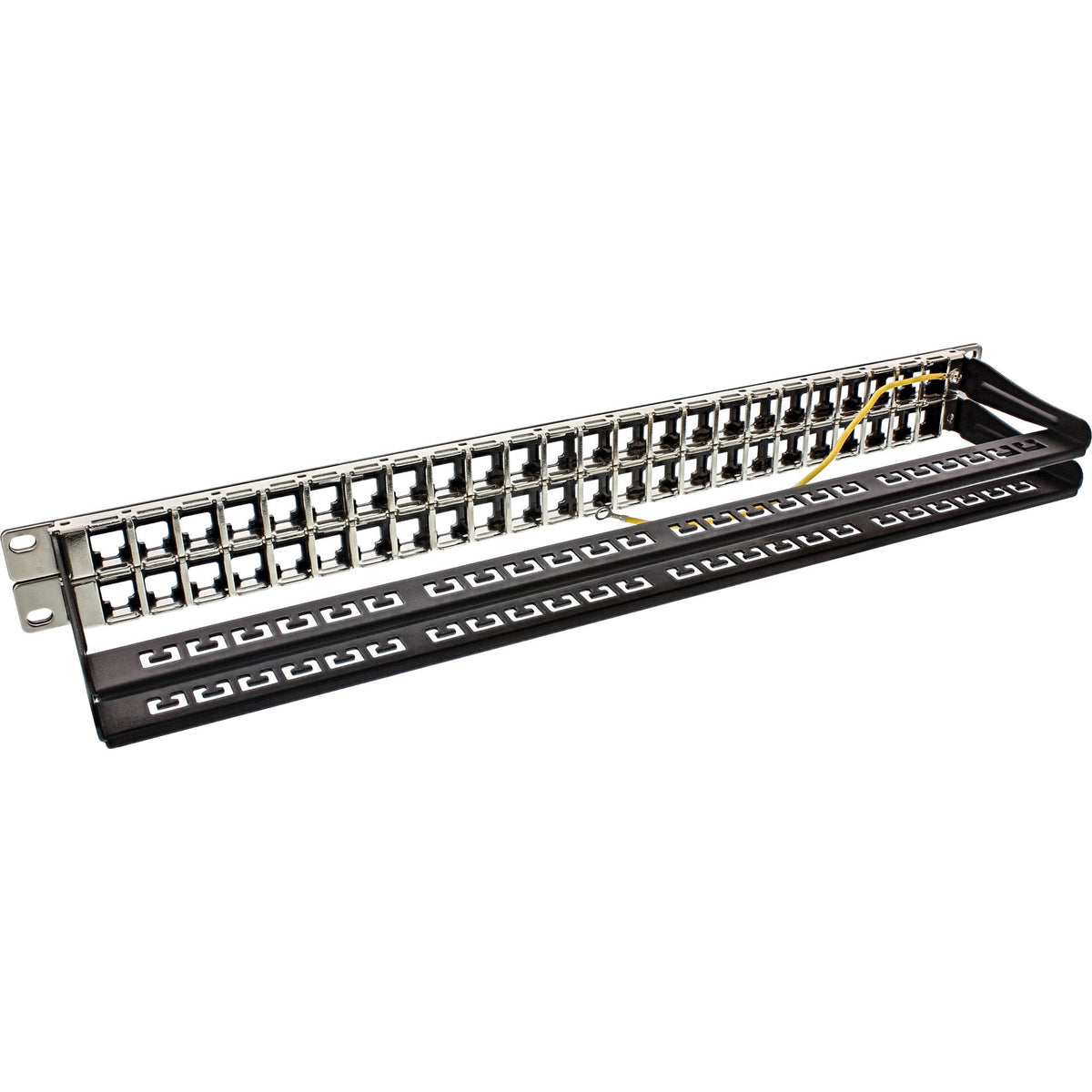 Patch Panel Inline Blank 19" Para 48 Puertos Rj45 Keystones 1u Negro