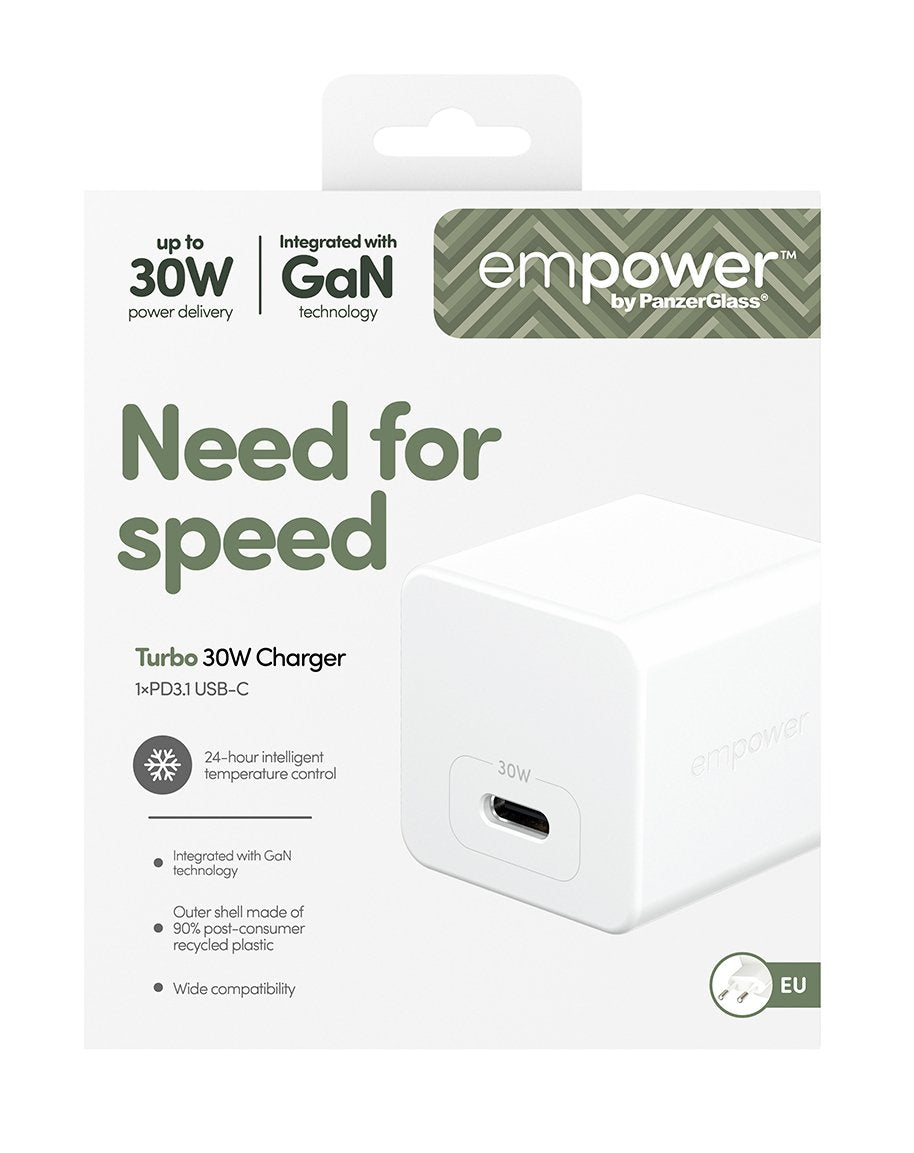 EAN 5715685027536 - PanzerGlass empower™ by ® Turbo 30W Charger Single USB-C | EU Plug | Silver White Smartphone Blanco Corri imagen 3