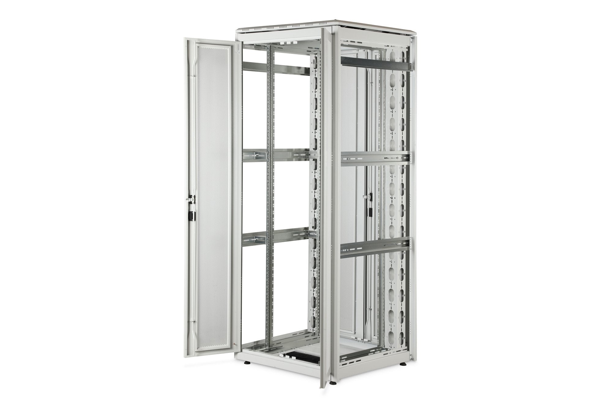 Armario De Red De 42ua Unique, 2053x800x800 Mm Puertas Perf. Dos Hojas, Sin Laterales, Gris