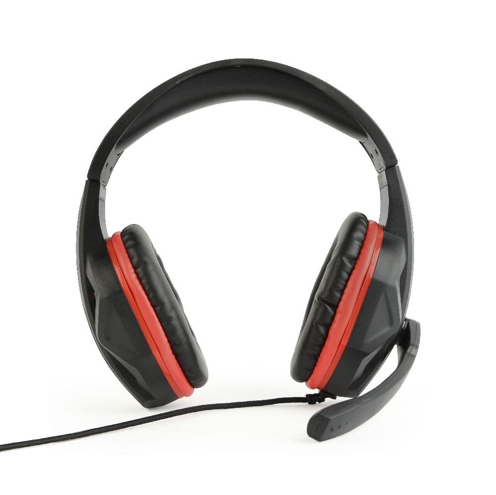 EAN 8716309101233 - Gembird GHS-03 auricular y casco Auriculares Alámbrico Diadema Juego Negro, Rojo imagen 5