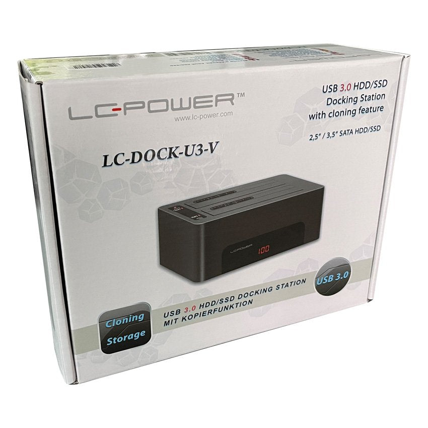Lc-Power Usb3.2 Hdd Docking Station F.2,5''/3,5'' Sata Hdd/Ssd