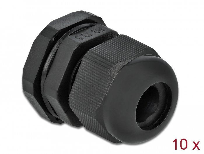 Delock Cableverschraubung Pg13,5 10 Stück Schwarz