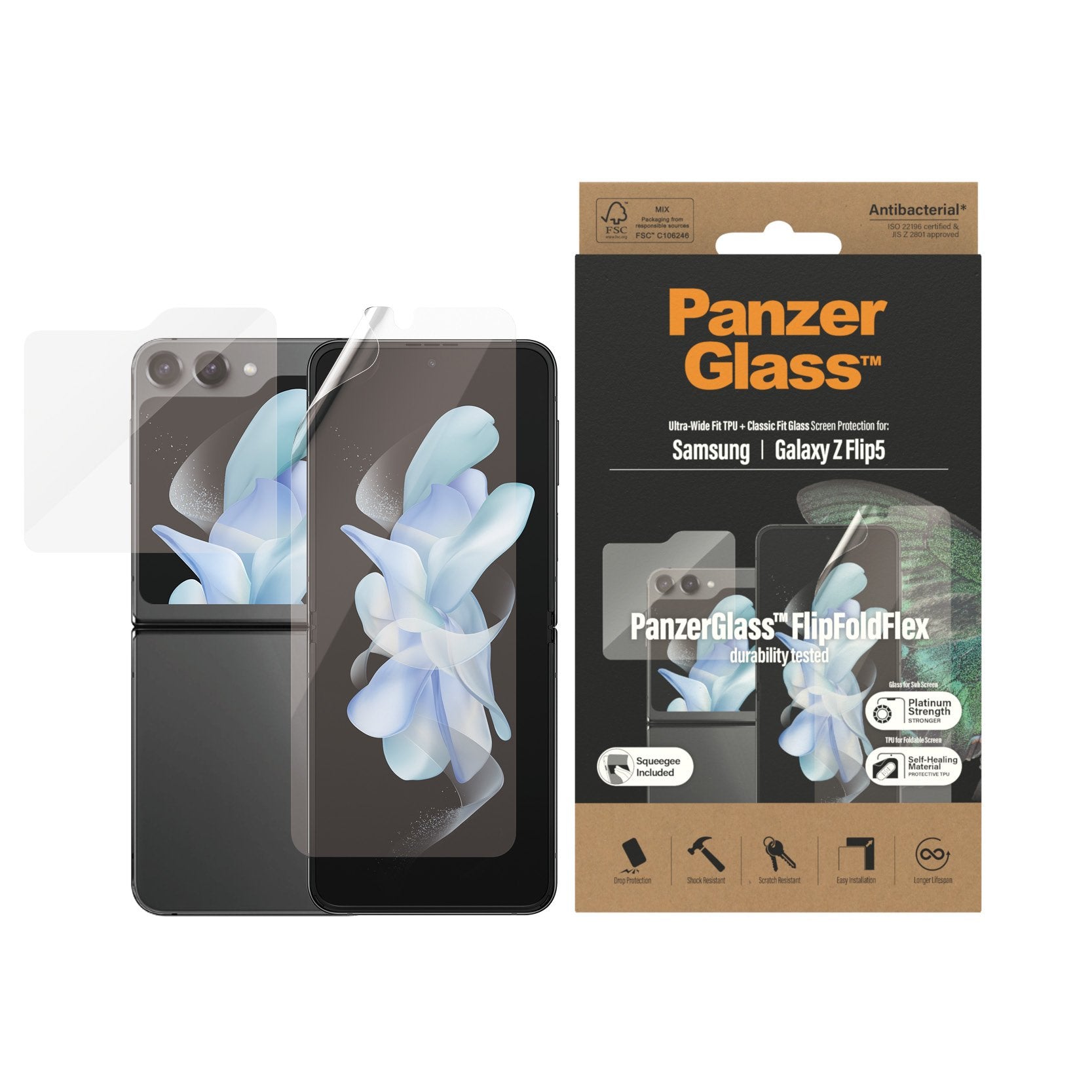 EAN 5711724073380 - PanzerGlass ® Screen Protectors Samsung Galaxy Z Flip 5G | Glass & Film Protector de pantalla 1 pieza(s) imagen 2