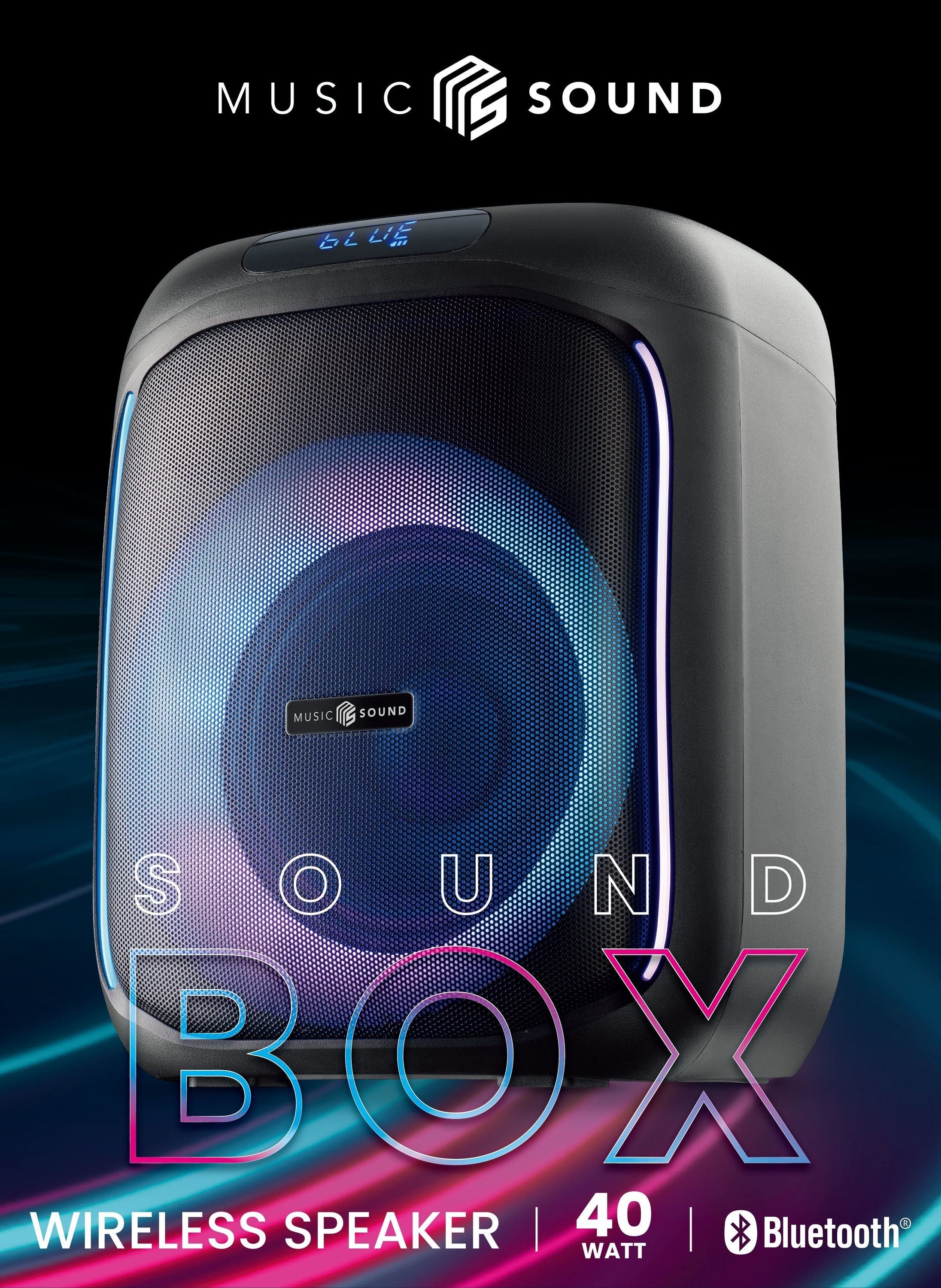 Altavoz  Music Sound 8018080479441 Para Fiestas Negro 40 W