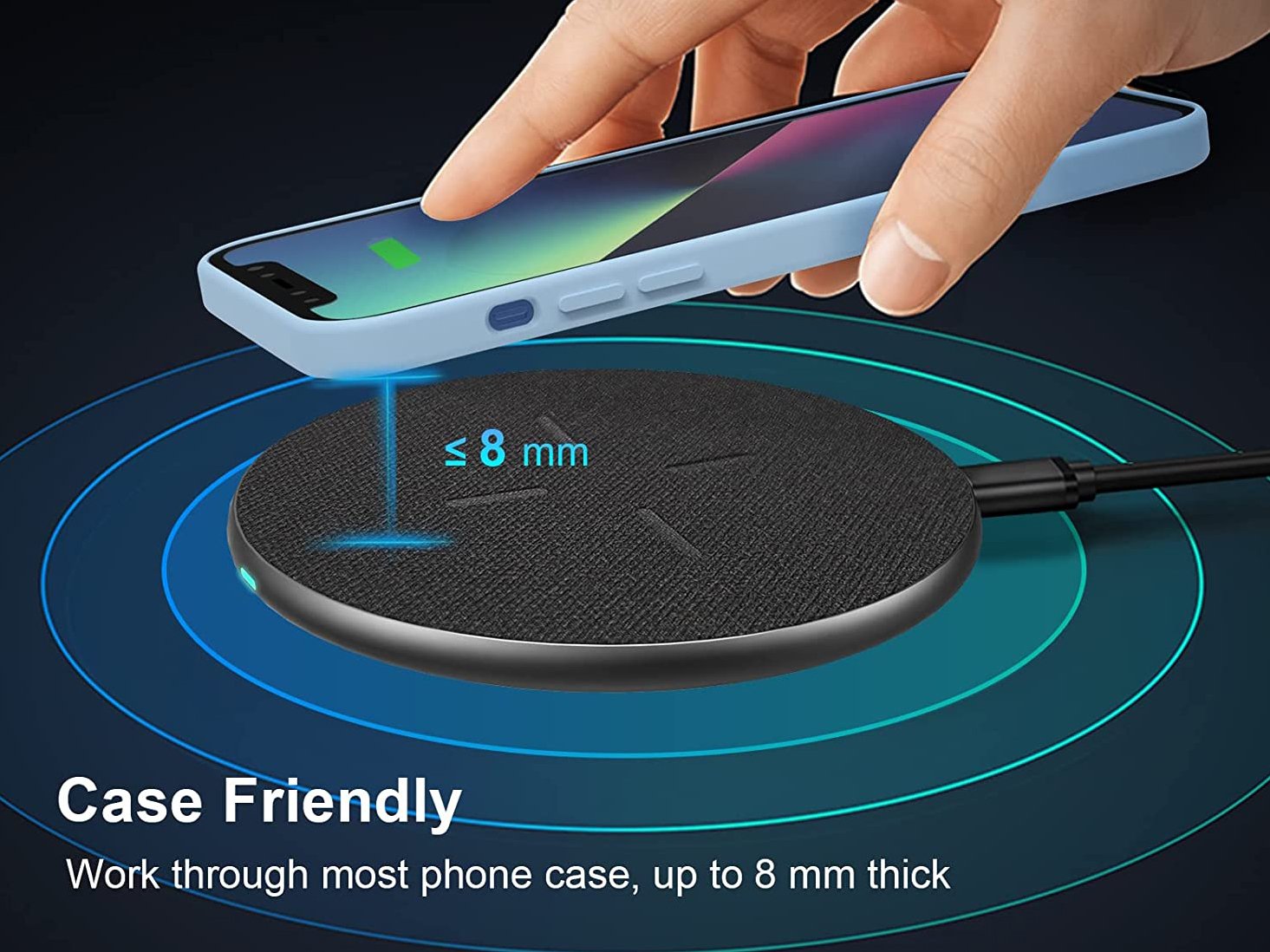 Cargador Inalambrico Conceptronic  Gorgon03g Qi 15w Carga Rapida De Aluminio