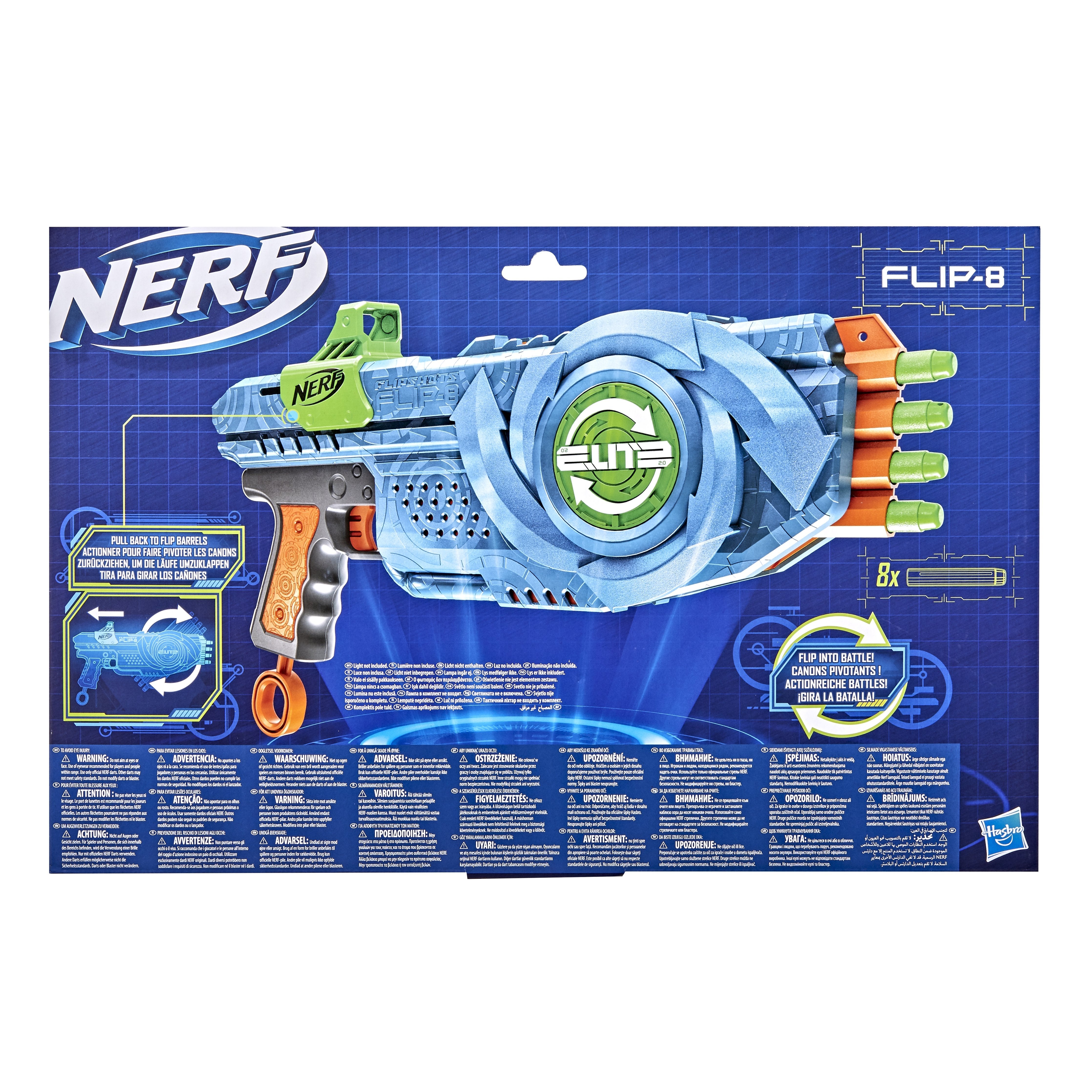 Hasbro Nerf Elite 2.0 Flipshots Flip-8, Pistola Nerf F2549eu4