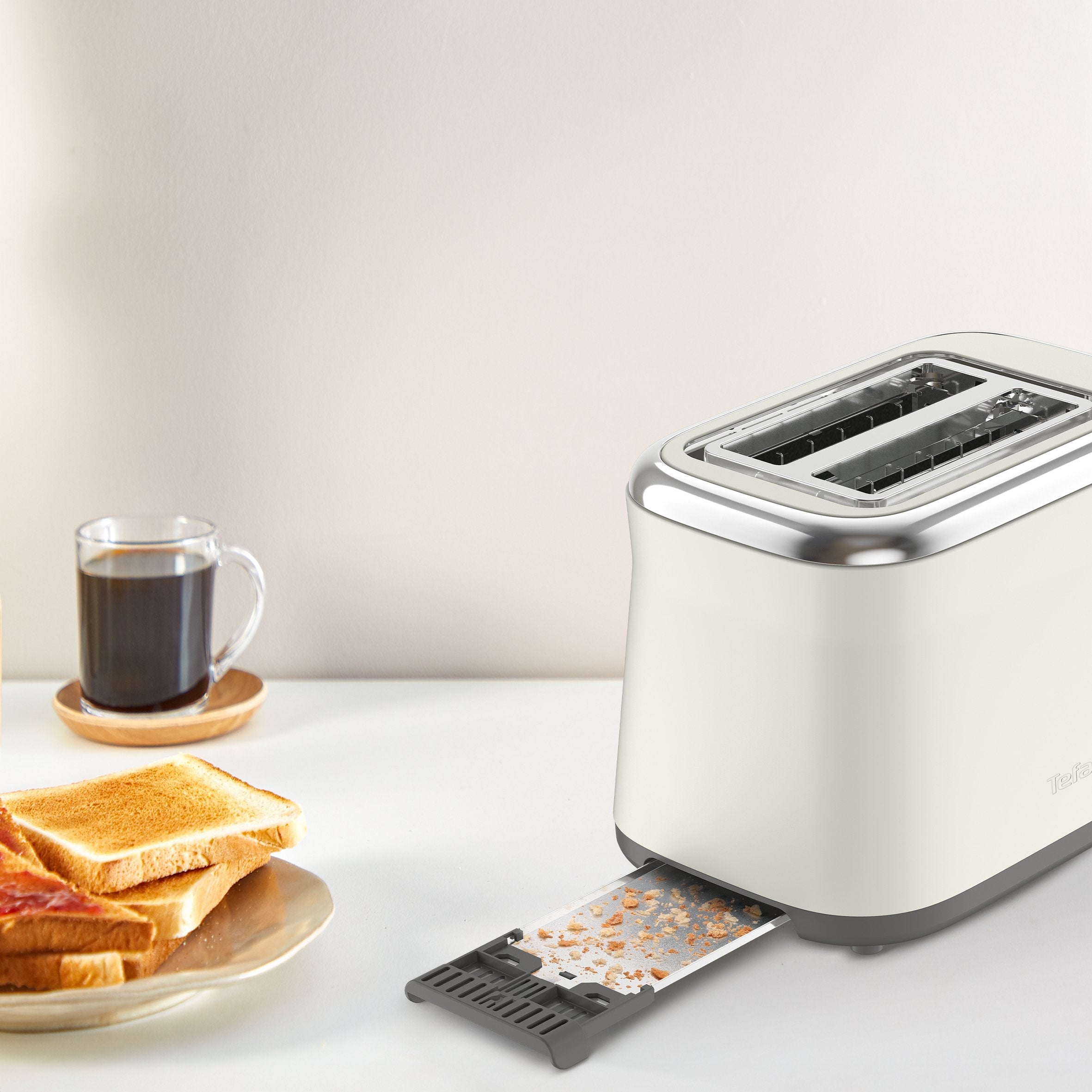 Tefal Tt720ae0 Collection Retro Toaster, 850 W, Beige