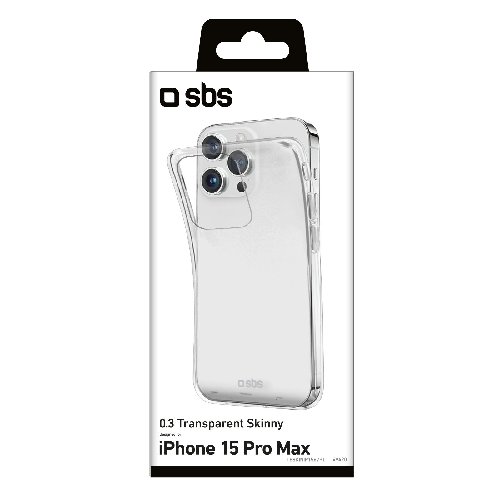 Funda Sbs Skinny Iphone 15 Pro Max Transp.