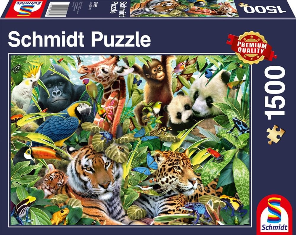 Puzzle Schmidt Spiele  Kunterhnte Tierwelt 57385