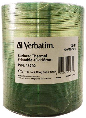 Verbatim 43792 Cd-R Verbatim 100 Pcs 700mb 52x