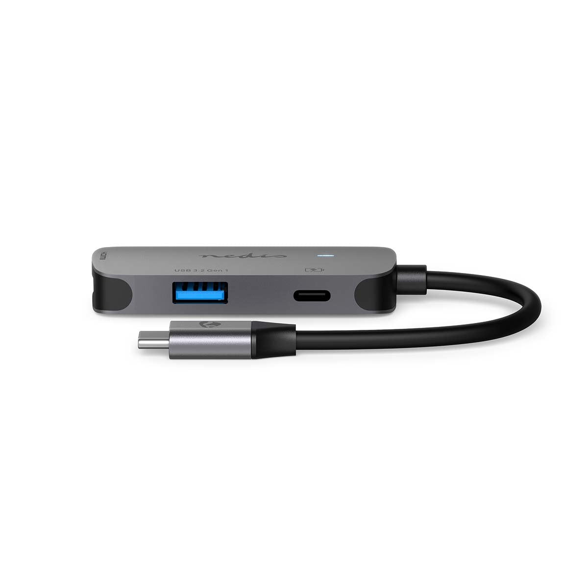 Nedis Ccgb64230gy01 Hub De Interfaz Usb 3.2 Gen 1 [3.1 Gen 1] Type-C 5000 Mbit/S Gris