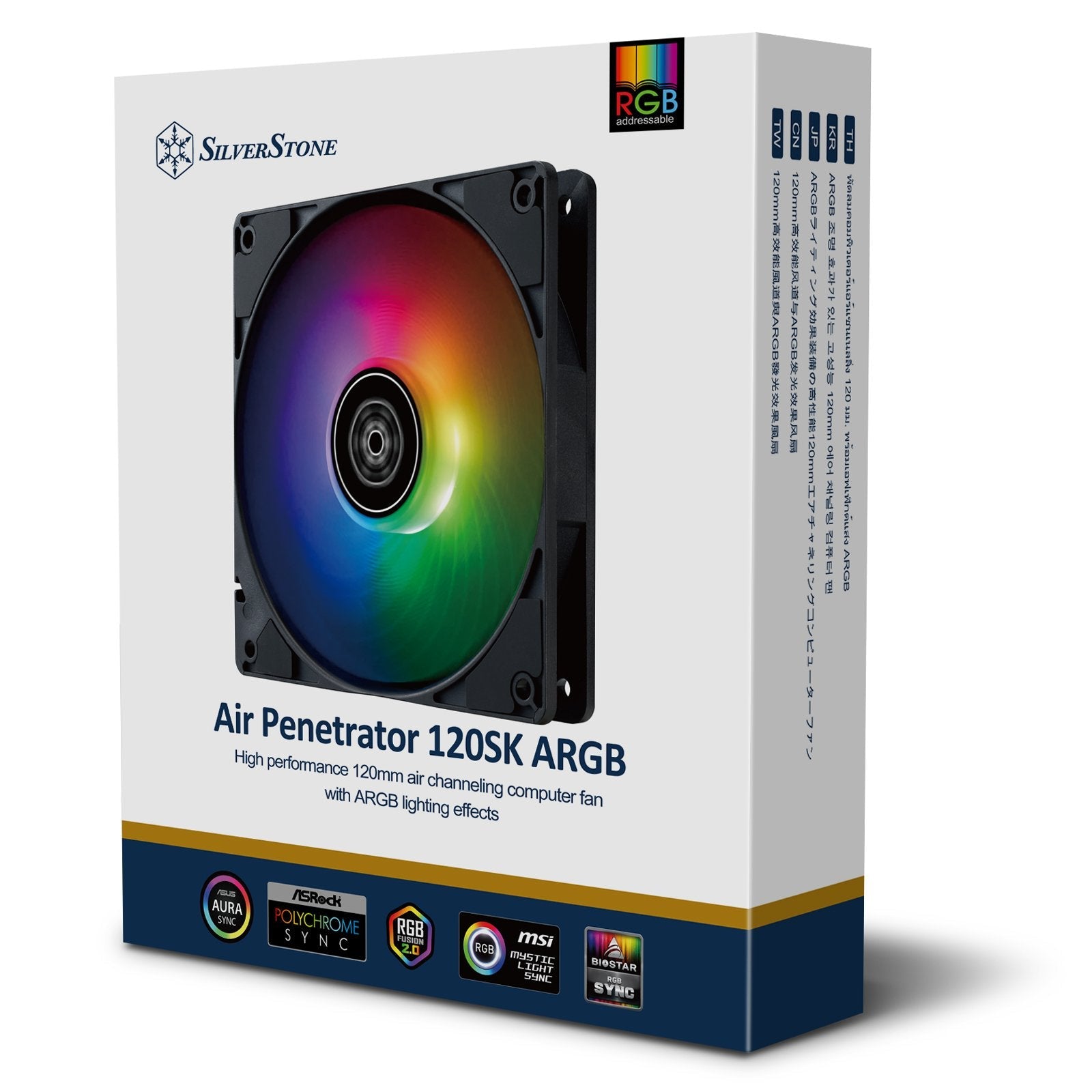 Ventilador De Caja Silverstone Air Penetrator 120sk Argb, Gehäuseventilador Sst-Ap120bsk-Argb