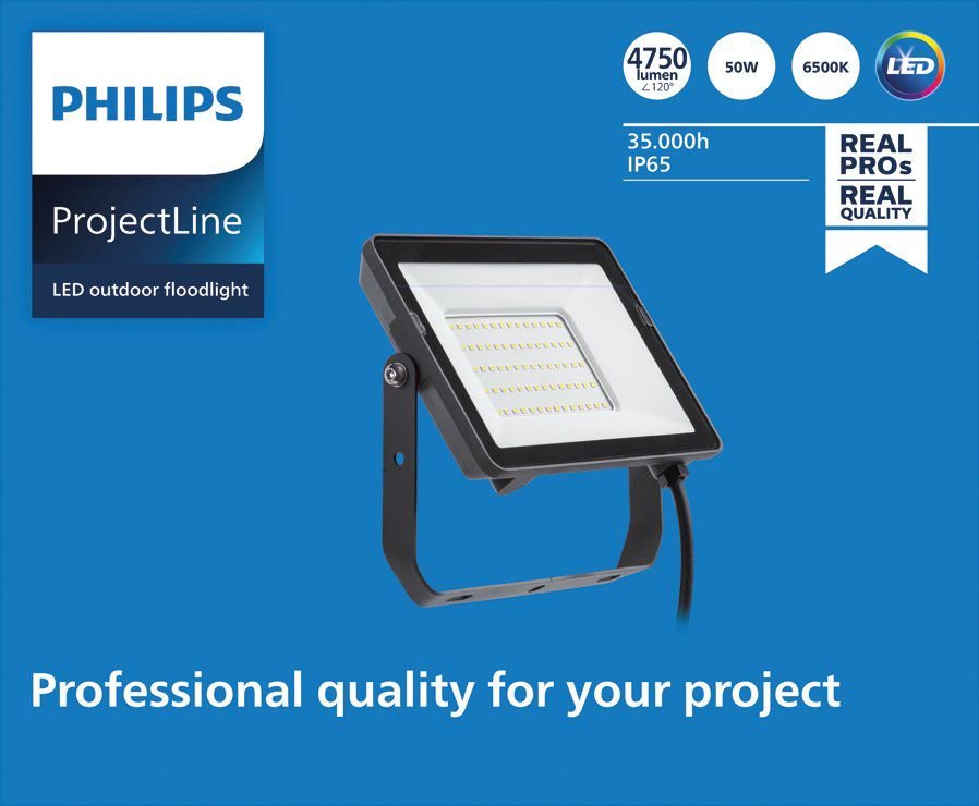 Proyector 50w 4750lm 6500k Ip65 911401864484 Philips